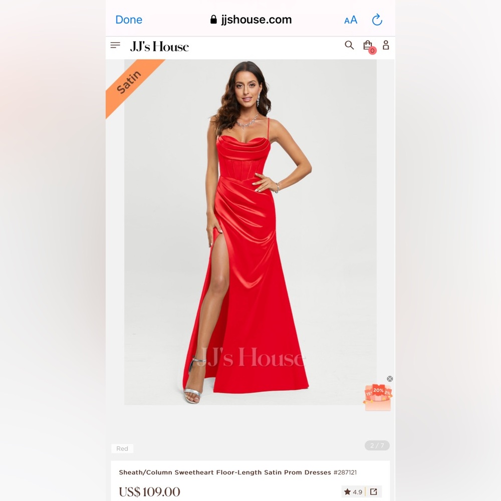 Red Formal Dress - Picture 7 of 7